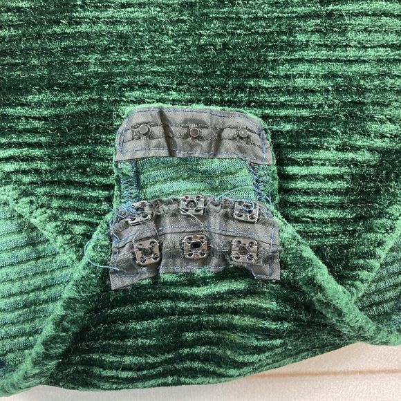 Victoria's Secret Gold Label Vintage  Green Long Sleeve Velvet Bodysuit Small - Picture 6 of 8